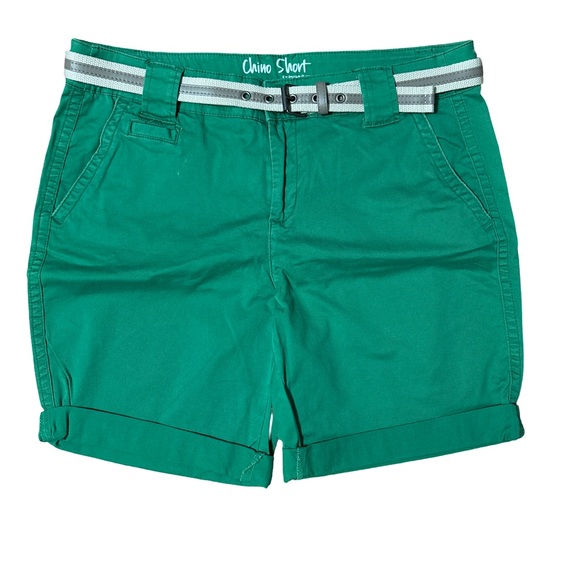St. John's Bay Pants - St. John’s Bay Green Chino Shorts with Belt